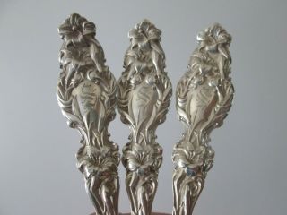 14 - LILY 1902 - WHITING - STERLING - 6 in TEASPOONS - 13.  6 toz 2