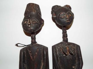 Antique African Wooden Baule Ivory Coast Marriage Figure Combs Museum Status 3