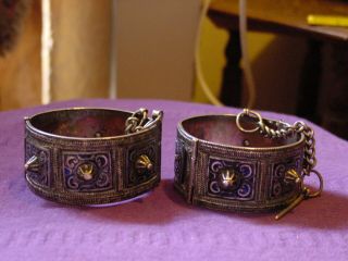 2 a pair silver ?ANTIQUE BRACELETS JEWELRY NORTH AFRICA? HG 6
