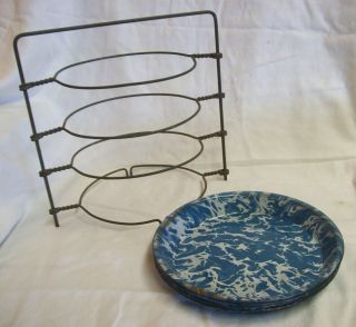 Antique Wire Pie Cooling Rack With Pie Pans 2