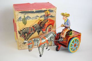 Antique Lehmann Galop Epl 852 Wind Up Tin Litho Toy Minty Nr