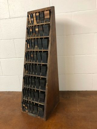 Commercial Printer Hamilton Furniture Cabinet Wooden Blocks