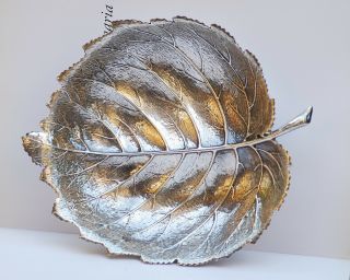 Large Buccellati Sterling Silver Chestnut Leaf Form Bowl - Cond