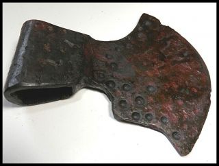 Very Rare Early Anglo - Scandinavian Viking Shield - Maiden Axe Hatchet Decorated 2
