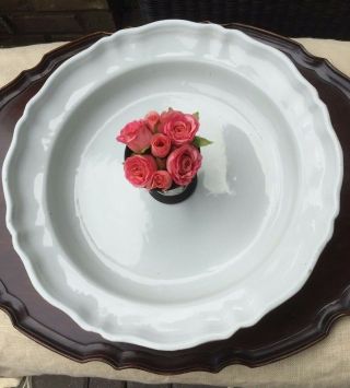 Antique French 18th Century White Tin Glaze Faience Charger Platter Creamware