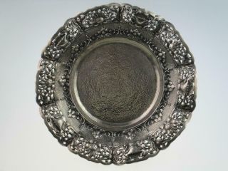 Large Antique 19th Century Solid Silver Fruit Bowl Circa 1880