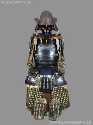 Edo Antique【japanese Samurai Armor】yoroi Armor Kabuto Menpo