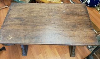 Antique In Memoriam Oak Table Circa 1890 - 1910 ' s Real piece WE SHIP 2