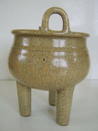 EXCEPTIONAL OLD ANTIQUE CHINESE CELADON CRACKLE GLAZE CENSER SONG DYNASTY 2