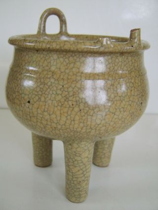 EXCEPTIONAL OLD ANTIQUE CHINESE CELADON CRACKLE GLAZE CENSER SONG DYNASTY 3