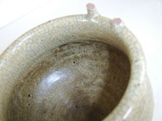 EXCEPTIONAL OLD ANTIQUE CHINESE CELADON CRACKLE GLAZE CENSER SONG DYNASTY 7