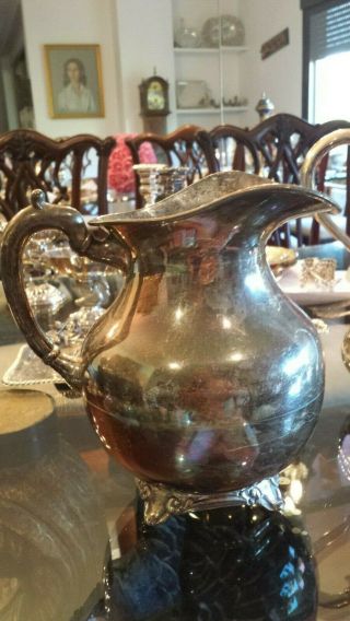 860g Masterpiece High Vintage Plain Pitcher Sterling Silver Colonial Style