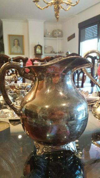 860g MASTERPIECE HIGH VINTAGE plain PITCHER sterling SILVER COLONIAL STYLE 2
