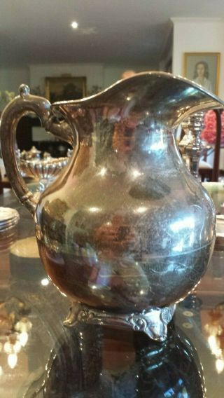 860g MASTERPIECE HIGH VINTAGE plain PITCHER sterling SILVER COLONIAL STYLE 3