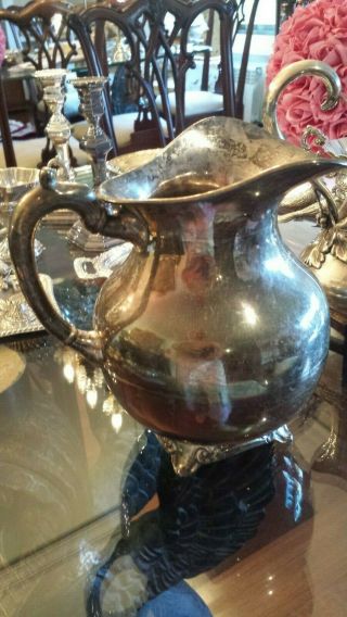 860g MASTERPIECE HIGH VINTAGE plain PITCHER sterling SILVER COLONIAL STYLE 4