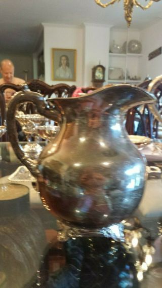 860g MASTERPIECE HIGH VINTAGE plain PITCHER sterling SILVER COLONIAL STYLE 5