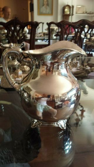 860g MASTERPIECE HIGH VINTAGE plain PITCHER sterling SILVER COLONIAL STYLE 8