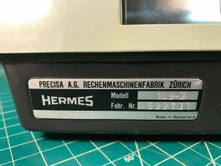 Hermes Precisa Model 109 - 7 Mechanical Calculator - Adding Machine - Very Rare 2