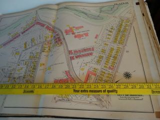 RARE Antique G.  W.  Bromley atlas 1906 City of boston mass 39 plates color maps 11