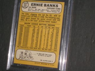1968 Topps ERNIE BANKS Baseball Card 355 BVG 9 Chicago Cubs 6