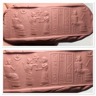 Sassanian Cylinder Seal Unique Intaglio On Carnelian Agate