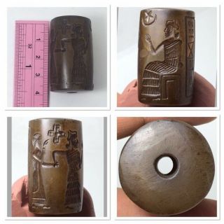 Sassanian cylinder seal unique intaglio on carnelian agate 3