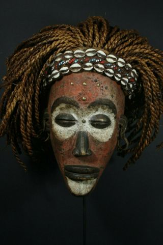 African MANU PWO mask - CHOKWE tribe,  D.  R.  Congo,  TRIBAL ART PRIMITIVE 2