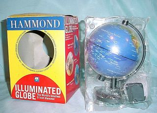 Hammond Physical Globe Illuminated 5 " Lighted Illuminated Worlds Smallest