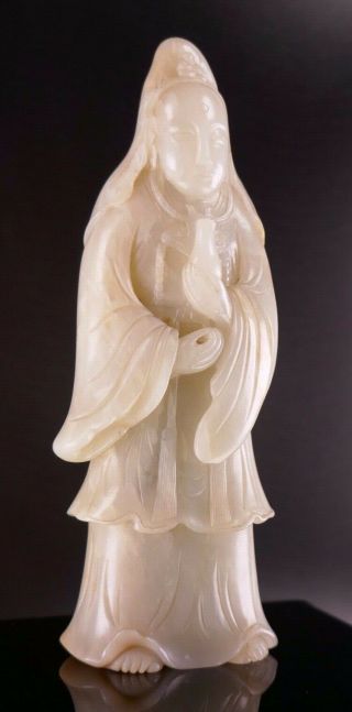 18th/19th Century Chinese Carved Jade Kwan Yin Sculpture Figurine 4