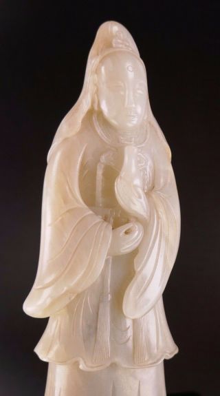 18th/19th Century Chinese Carved Jade Kwan Yin Sculpture Figurine 5