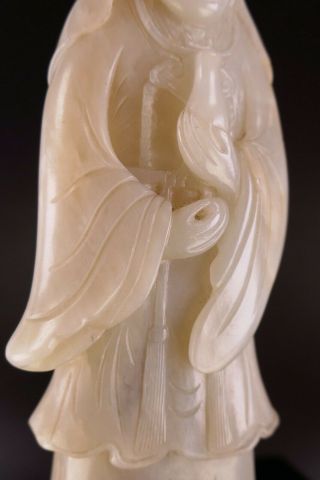18th/19th Century Chinese Carved Jade Kwan Yin Sculpture Figurine 7