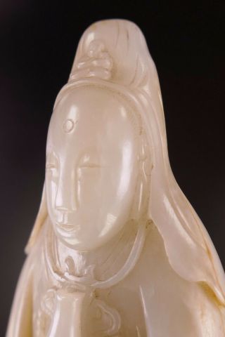 18th/19th Century Chinese Carved Jade Kwan Yin Sculpture Figurine 8