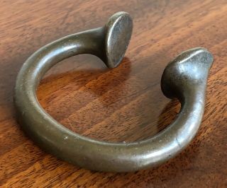 Antique 19th Century African Manilla Bronze Currency Torque Or ‘Barter Ring’. 2
