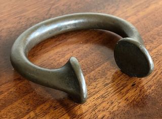 Antique 19th Century African Manilla Bronze Currency Torque Or ‘Barter Ring’. 3