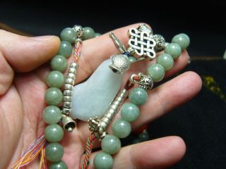 FINELY CARVED Jade Statue//Necklace - See Video n19 6
