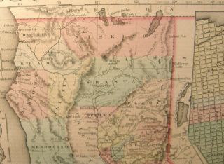 ANTIQUE COLOR ENGRAVING MAP CALIFORNIA 1859 COLTON ' S GENERAL ATLAS SAN FRANCISCO 8