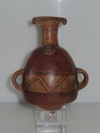 Pre Columbian Inca Ariballo Ceramic Skull Head Pottery Wtl Test Report Amphora