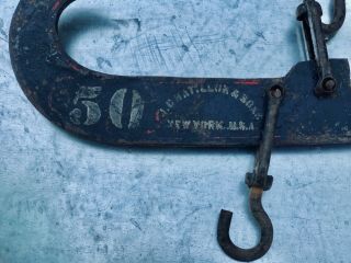 Antique Chatillon & Son York Sliding Weight Cotton Scale Iron Advertising 2