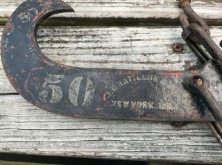 Antique Chatillon & Son York Sliding Weight Cotton Scale Iron Advertising 5