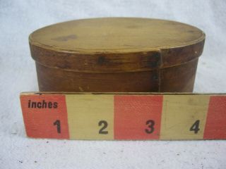 Small Oval Antique 19th century Wood Pantry Spice Box AAFA 2