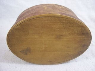 Small Oval Antique 19th century Wood Pantry Spice Box AAFA 3