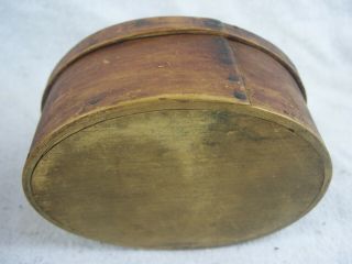 Small Oval Antique 19th century Wood Pantry Spice Box AAFA 4