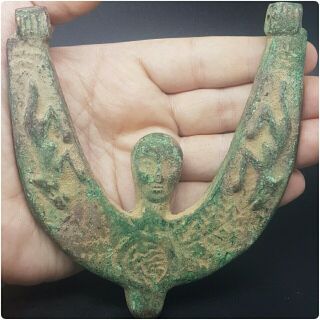 Excavated Rare Ancient Old Roman Wonderful Bronze Big Pendant