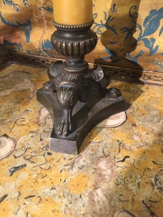 Louis Philippe Bronze And Marble Candlesticks Circa 1840 8