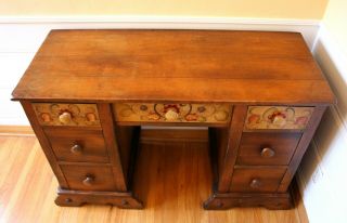 Monterey Furniture,  Vintage Monterey Desk,  Antique Monterey Desk 5