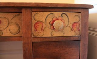 Monterey Furniture,  Vintage Monterey Desk,  Antique Monterey Desk 8