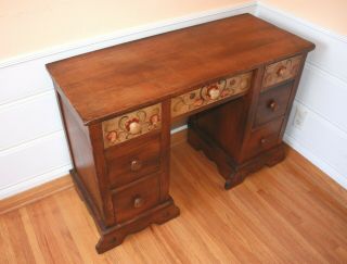 Monterey Furniture,  Vintage Monterey Desk,  Antique Monterey Desk 9