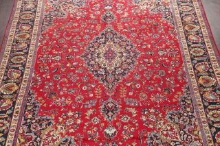 VINTAGE Traditional Floral Signed Kashmar Living Room Rug Oriental Carpet 10x13 4