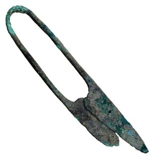 Rare Roman Bronze Scissors 100 - 200 Ad