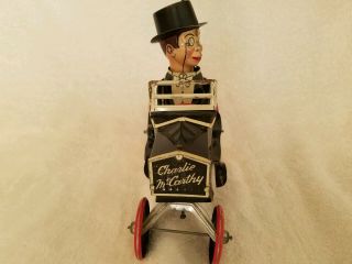 CHARLIE McCARTHY & HIS BENZINE BUGGY BY MARX RARE RED WHEELS 1930s 2